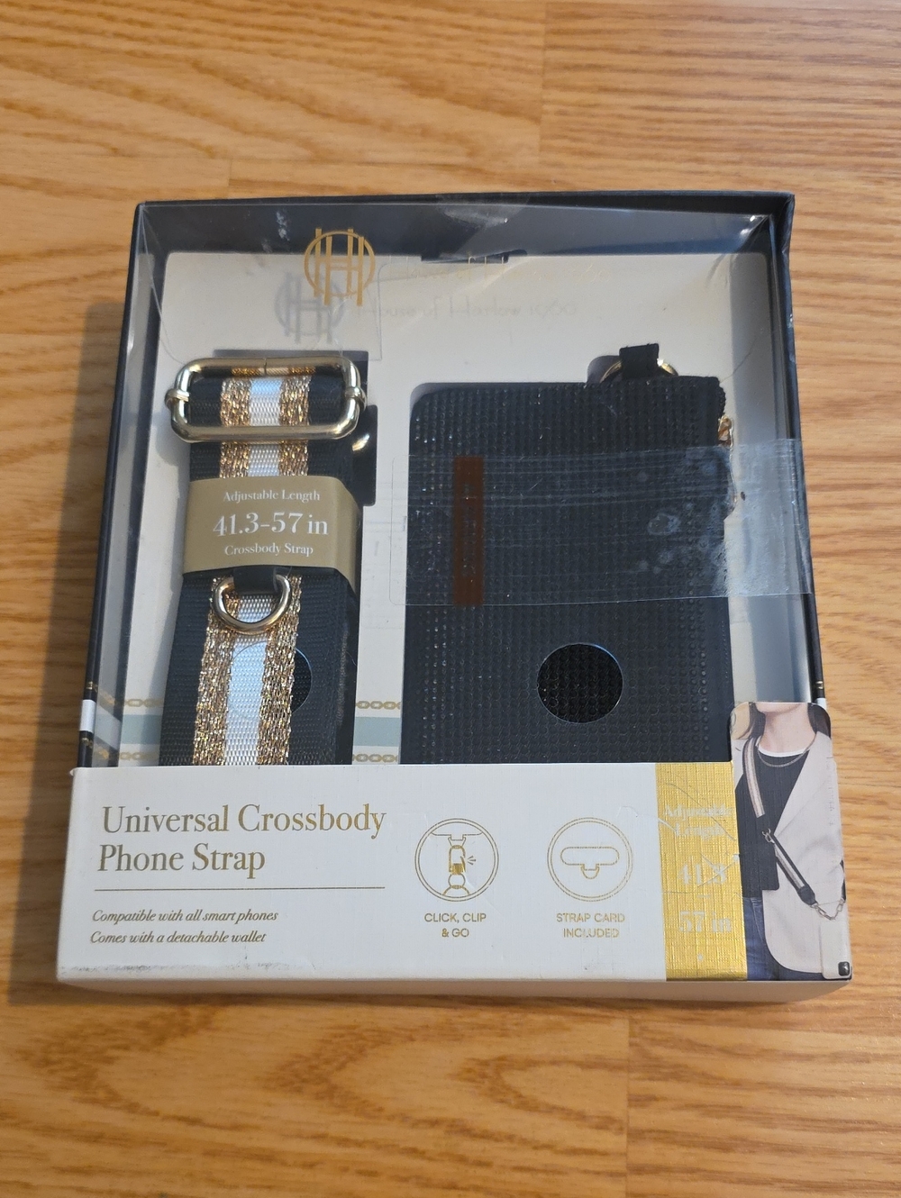 Universal Crossbody Phone Strap with Detachable Wallet